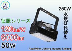 50W 6000lm 120lm/W
