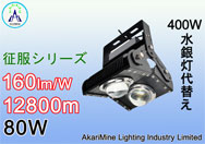 80W　12800lm　160lm/W