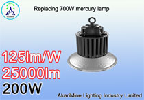 200W 25000lm 125lm/W