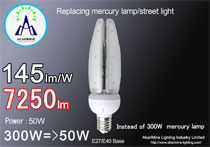 50W 7250LM E27 E40